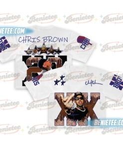 Chris Brown Croptop Mesh Football, R&B Concert Merch Brown Breezy Bowl XX Tour 2025 Jersey For Girl Fans Gift