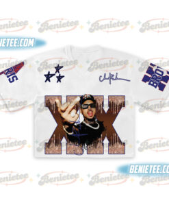 Alternative view of Chris Brown Croptop Mesh Football, R&B Concert Merch Brown Breezy Bowl XX Tour 2025 Jersey For Girl Fans Gift