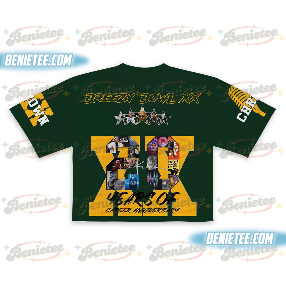 Chris Brown Croptop Mesh Football, Breezy Bowl World Tour 2025 Croptop Mesh Football - Image 3