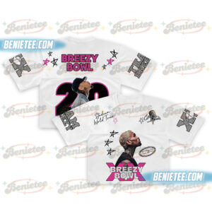 Chris Brown Stadium World Tour Croptop Mesh Football, Breezy Bowl XX Music Tour 2025 Croptop Mesh Football