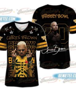 Custom Chris Brown Breezy Bowl Football Jersey, Breezy Bowl XX Tour 2025 Football Jersey