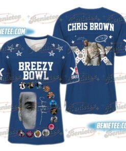 Chris Brown Stadium World Tour Football Jersey, Breezy Bowl XX Tour 2025 Football Jersey