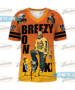 Chris Brown Breezy Bowl Football Jersey, Breezy Bowl XX Concert Tour 2025 Football Jersey
