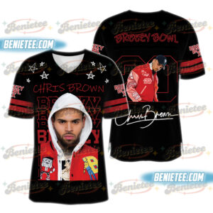 Chris Brown Breezy Bowl Football Jersey, Breezy Bowl XX Tour 2025 Football Jersey