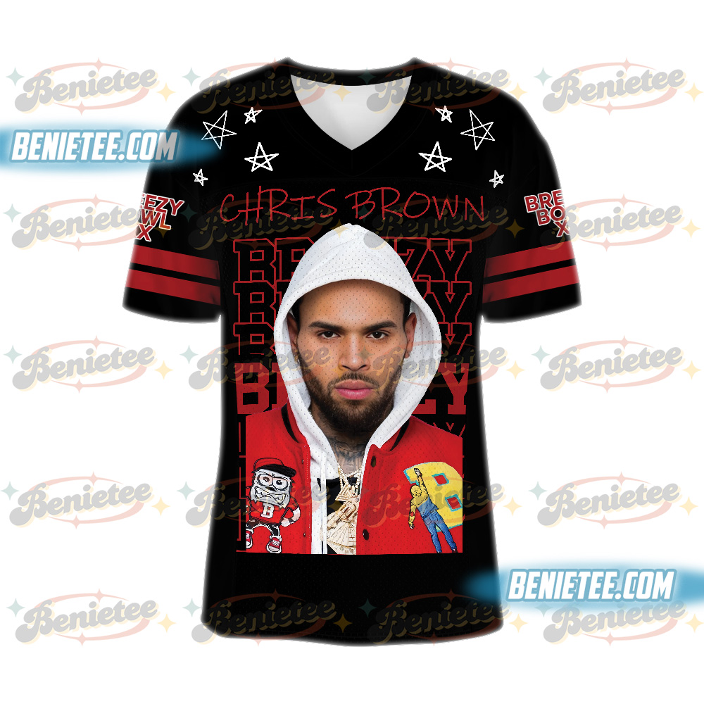 Chris Brown Breezy Bowl Football Jersey, Breezy Bowl XX Tour 2025 Football Jersey - Image 2