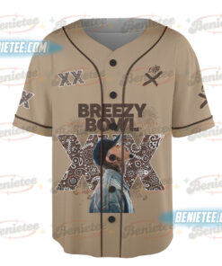 Alternative view of Chris Brown Stadium World Tour Baseball Jersey, Breezy Bowl XX Music Tour 2025 Baseball Jersey