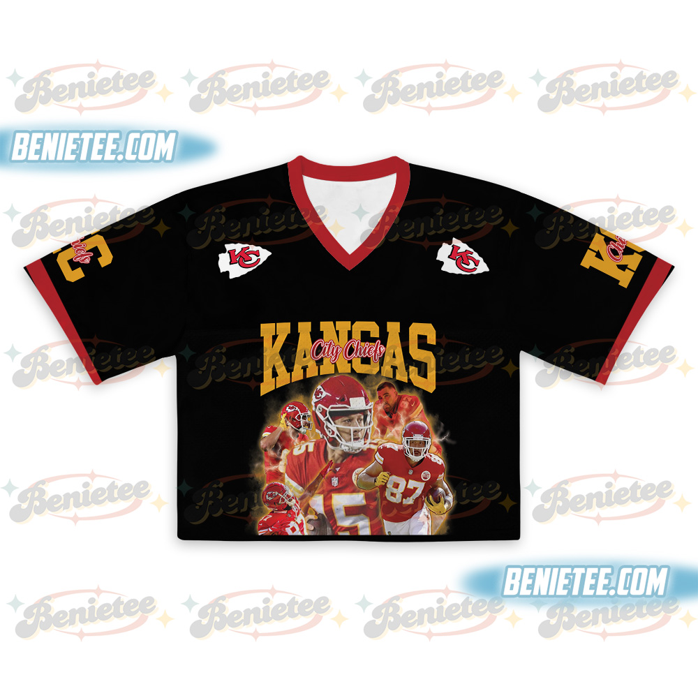 Chiefs Football Kansas City Gameday Apparel Croptop Mesh Football - Image 2