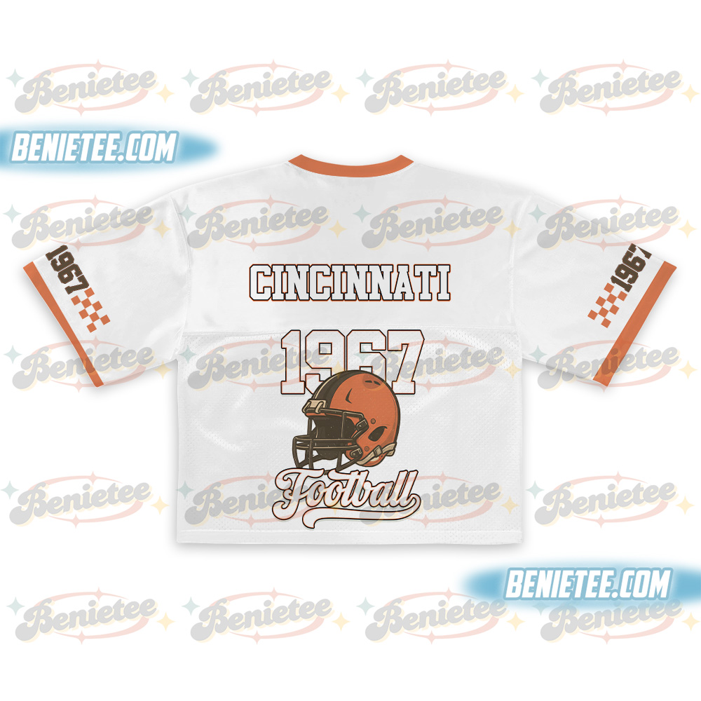 Cincinnati Croptop Mesh Football, 90s Cincinnati Game Day Croptop Mesh Football - Image 3
