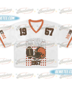 Alternative view of Cincinnati Croptop Mesh Football, 90s Cincinnati Game Day Croptop Mesh Football