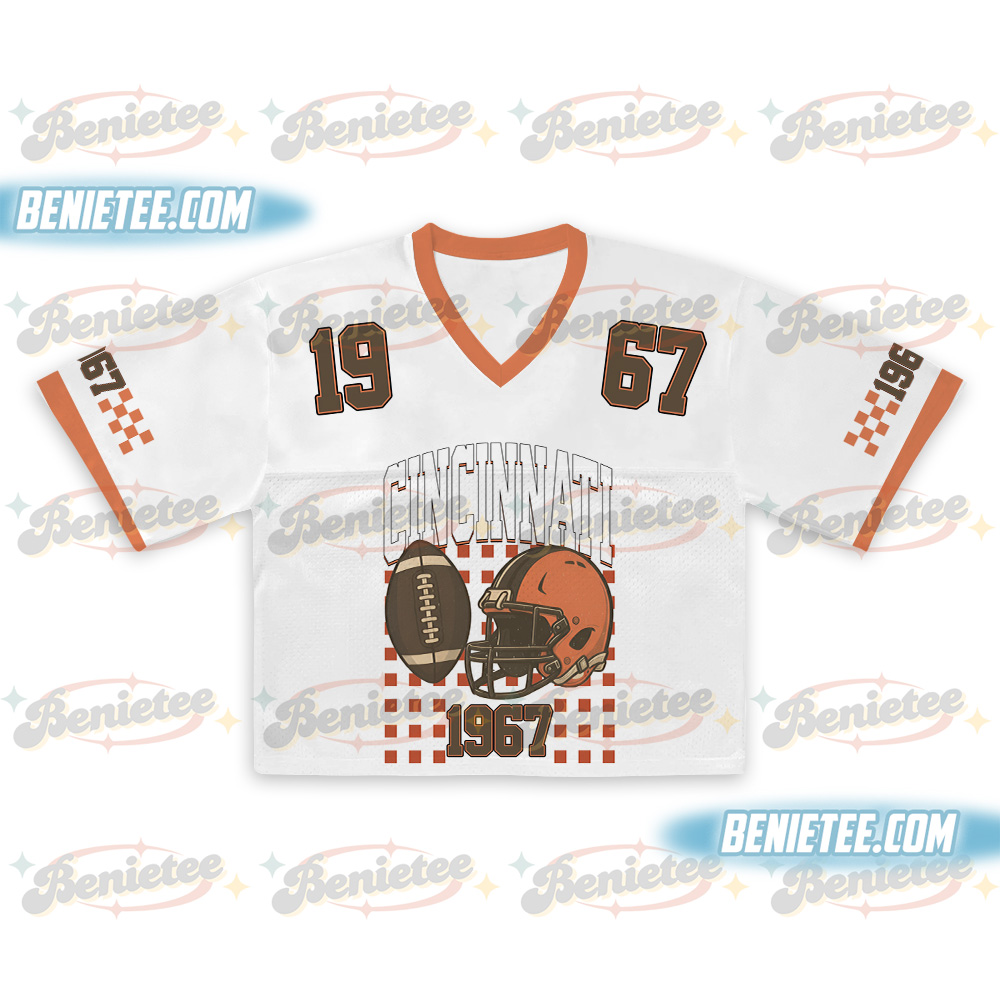 Cincinnati Croptop Mesh Football, 90s Cincinnati Game Day Croptop Mesh Football - Image 2