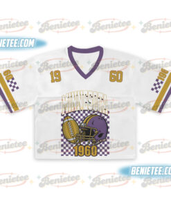 Alternative view of Minnesota Croptop Mesh Football, Retro Sports Game Day Croptop Mesh Football