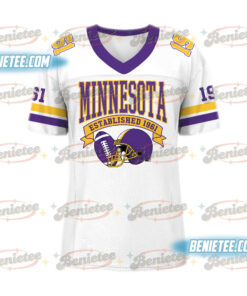 Alternative view of Minnesota American Football Jersey, Retro Vikes Game Day Football Jersey