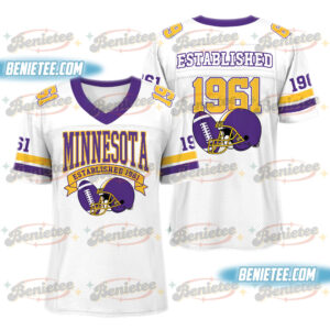 Minnesota American Football Jersey, Retro Vikes Game Day Football Jersey