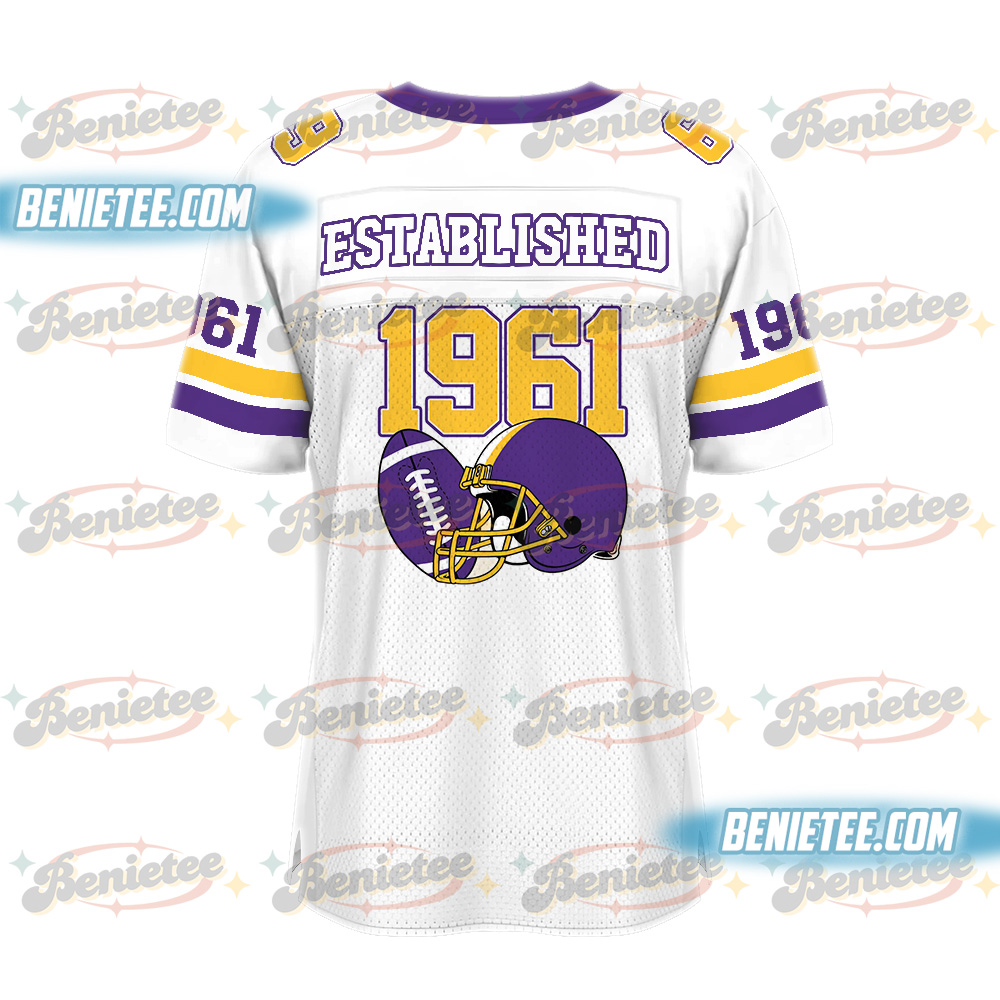 Minnesota American Football Jersey, Retro Vikes Game Day Football Jersey - Image 3