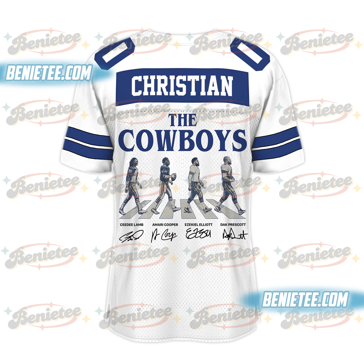 Dallas Cowboys Football Jersey, Vintage Retro Cowboys Football Jersey - Image 3