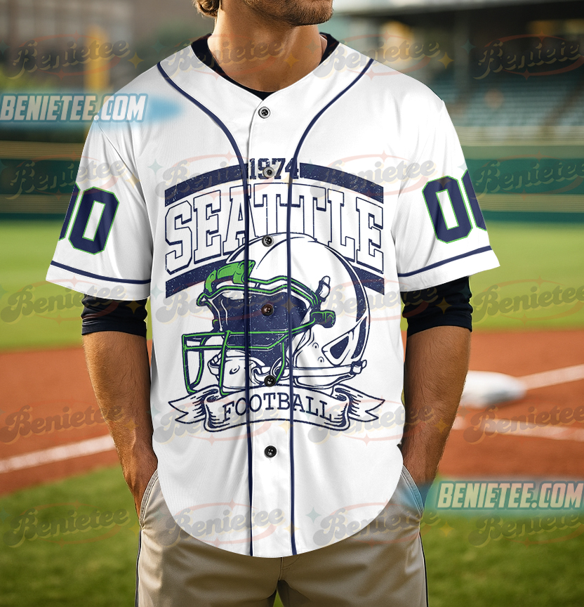 Seattle Seahawks Baseball Jersey, Game Day Baseball Jersey - Image 5