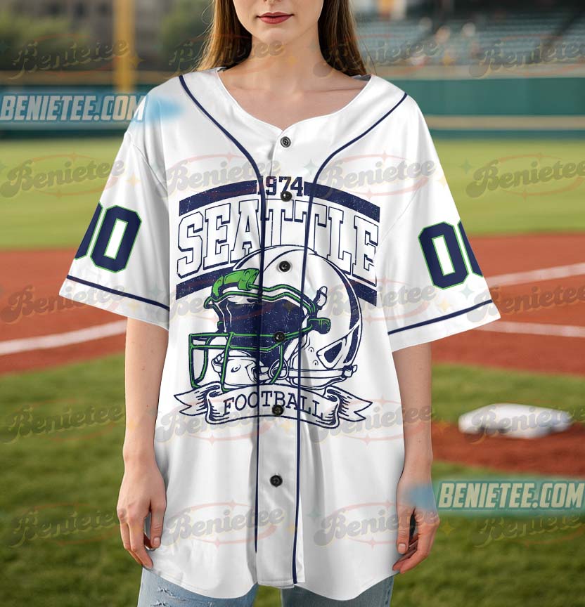 Seattle Seahawks Baseball Jersey, Game Day Baseball Jersey - Image 4