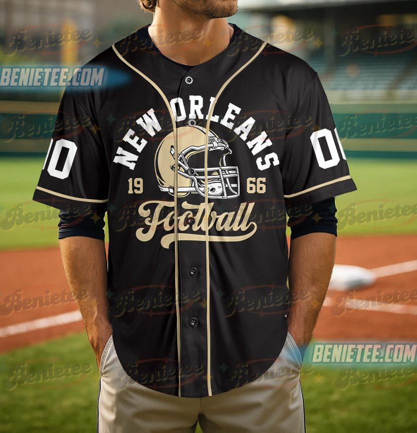 New Orleans Saints Team Baseball Jersey, Game Day Baseball Jersey - Image 3