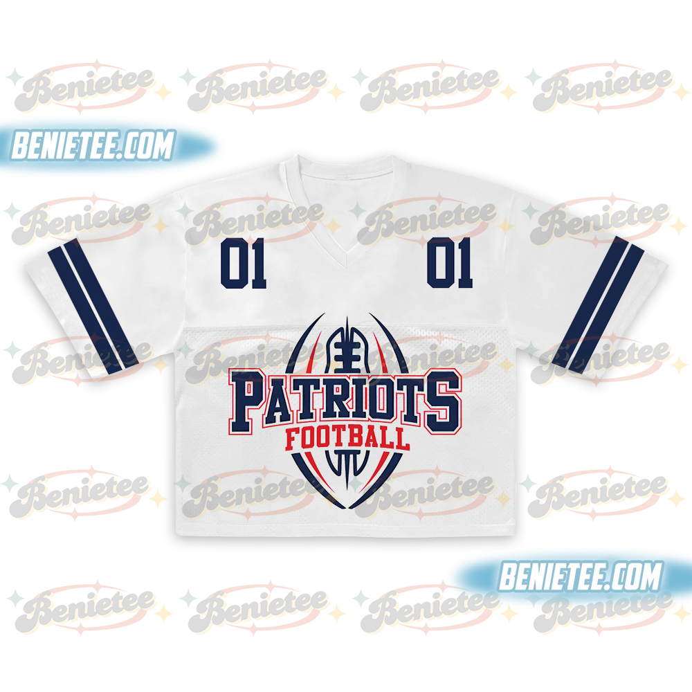 90s Style New England Crotop Mesh Football, Game Day Crotop Mesh Football - Image 2