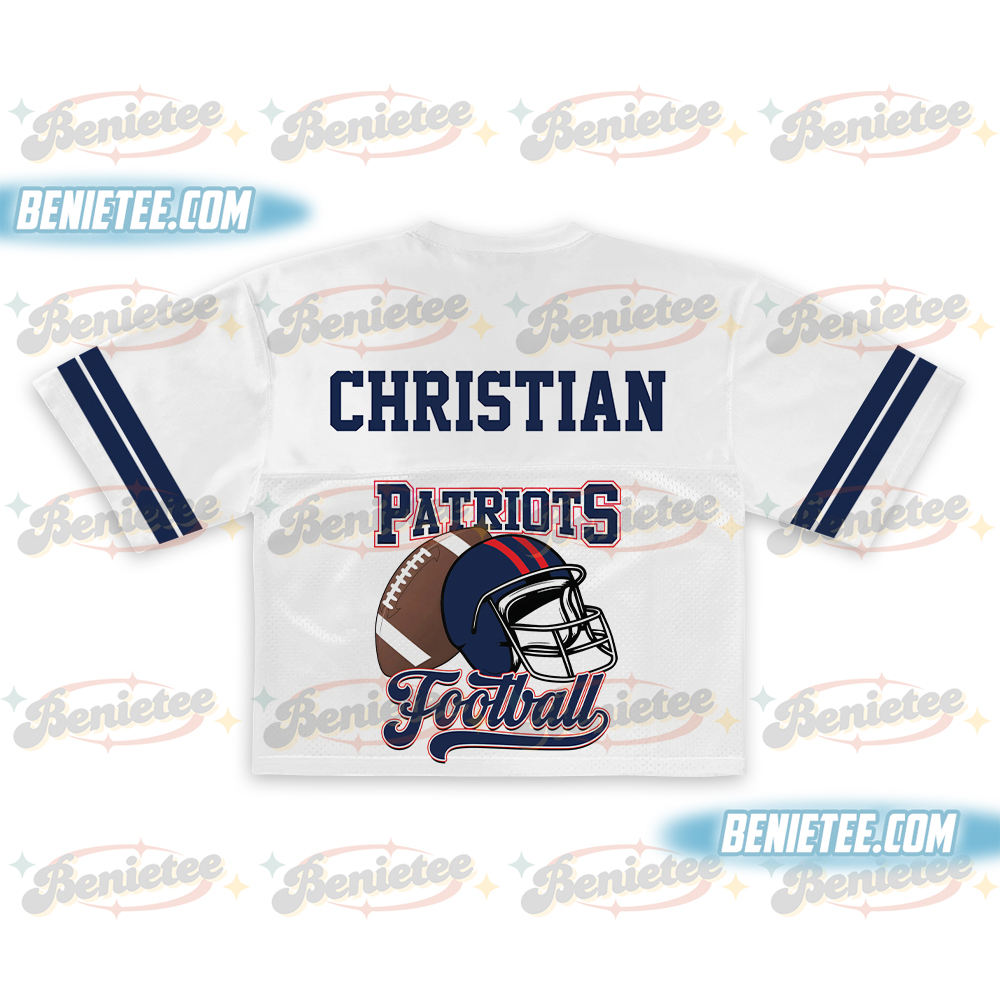 90s Style New England Crotop Mesh Football, Game Day Crotop Mesh Football - Image 3