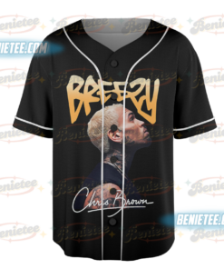 Alternative view of Chris Brown Concert Tour Baseball Jersey, Breezy Bowl XX Music Tour 2025 Baseball Jersey