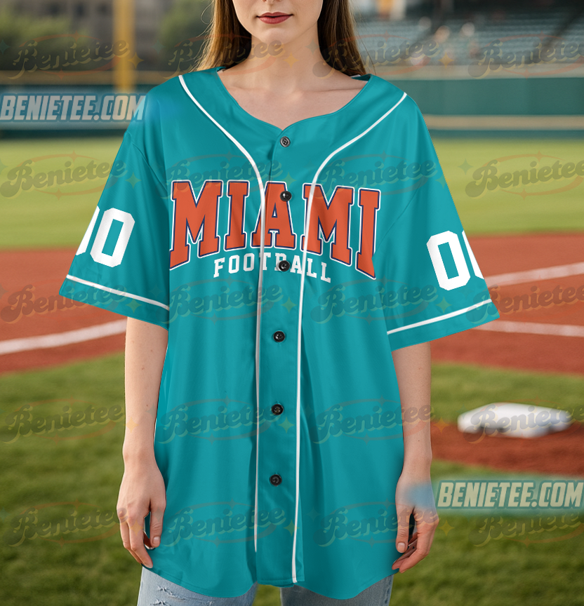 Miami Dolphins Team Baseball Jersey, Game Day Baseball Jersey - Image 4