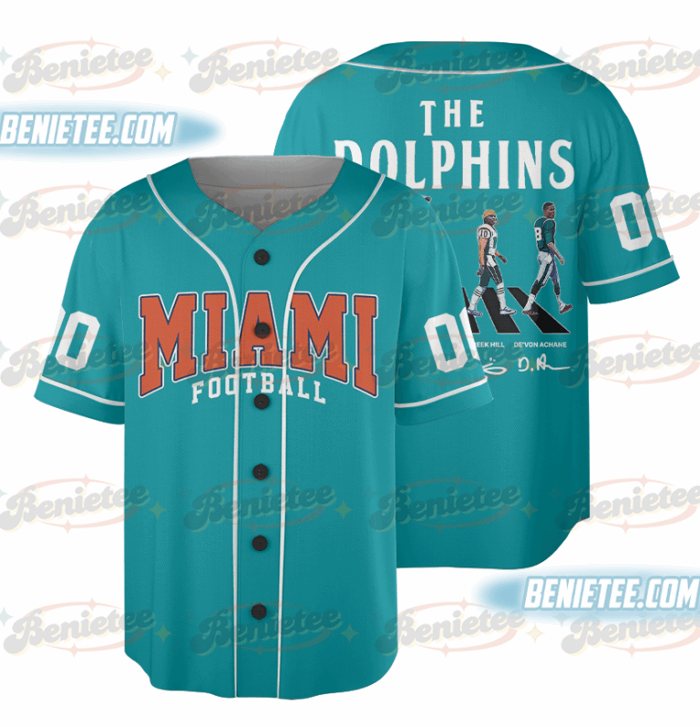 Miami Dolphins Team Baseball Jersey, Game Day Baseball Jersey