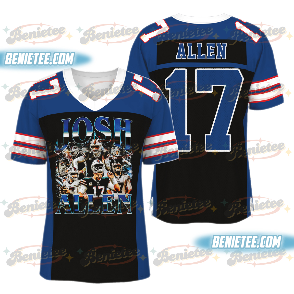 Josh Allen Football Jersey, Josh Allen Bootleg Game Day Football Jersey