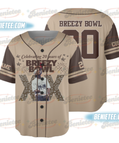 Personalized Chris Brown Baseball Jersey, Breezy Bowl XX Tour 2025 Baseball Jersey