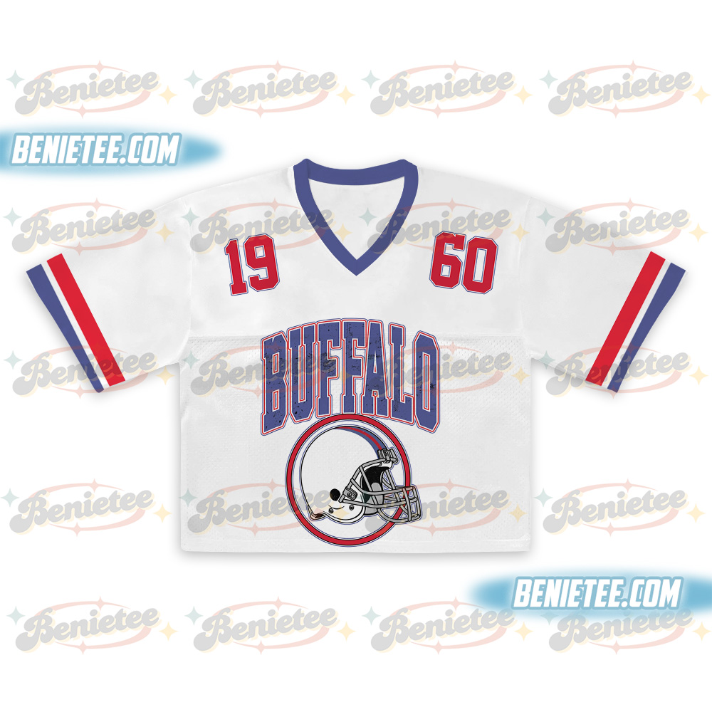 Buffalo Croptop Mesh Football, Retro Game Day Croptop Mesh Football - Image 2