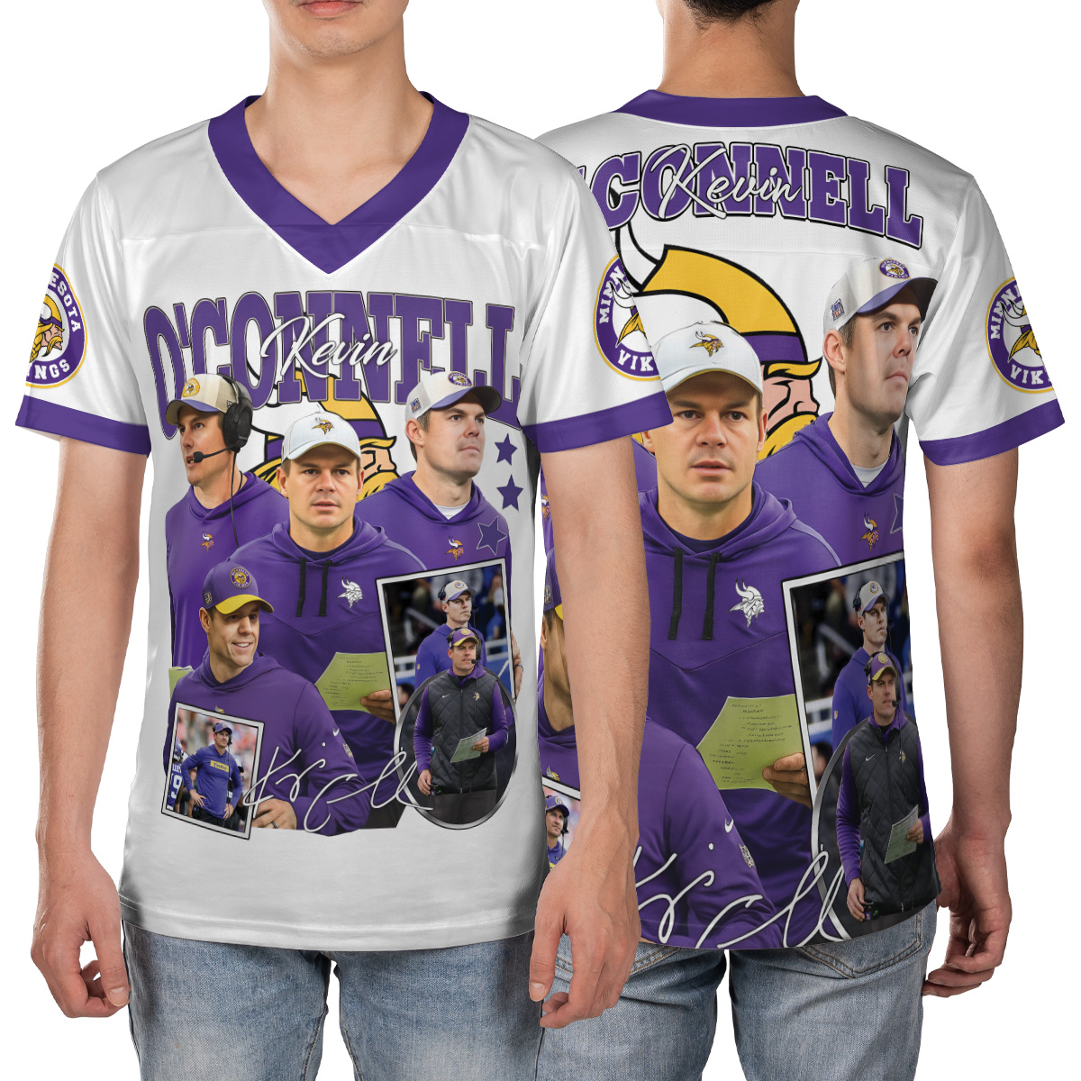 Kevin O'Connell Football Jersey, Minnesota Football Jersey - Image 5