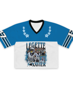Alternative view of Xavier Legette Croptop Mesh Football, Texas Croptop Mesh Football