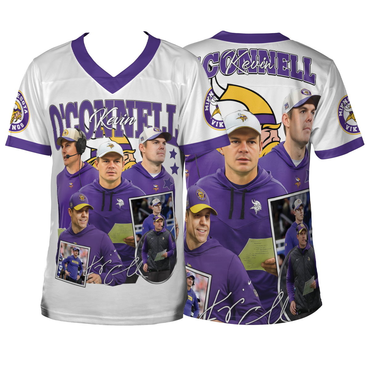 Kevin O'Connell Football Jersey, Minnesota Football Jersey