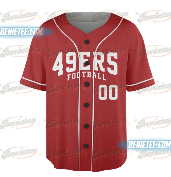 Alternative view of San Francisco 49ers Team Baseball Jersey, Game Day Baseball Jersey