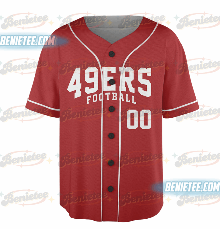 Alternative view of San Francisco 49ers Team Baseball Jersey, Game Day Baseball Jersey