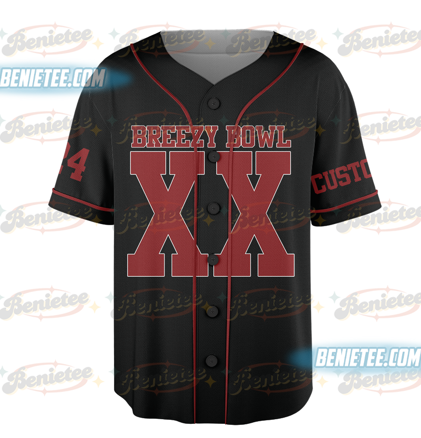 Custom Chris Brown Tour Baseball Jersey, Breezy Bowl XX Music Tour 2025 Baseball Jersey - Image 3