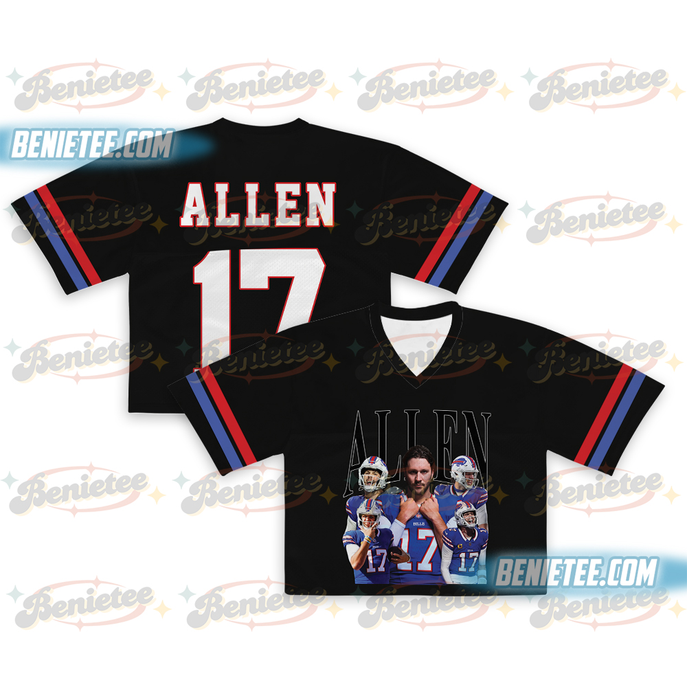 Josh Allen Crotop Mesh Football, Game Day Vintage Bootleg Crotop Mesh Football