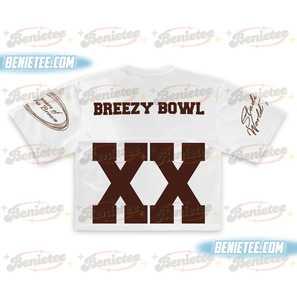 Chris Brown Croptop Mesh Football, Breezy Bowl Tour 2025 Croptop Mesh Football - Image 3