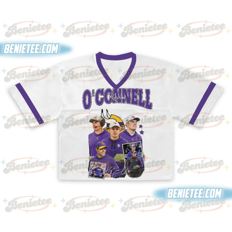 Alternative view of Kevin O'Connell Croptop Mesh Football,  Minnesota Croptop Mesh Football