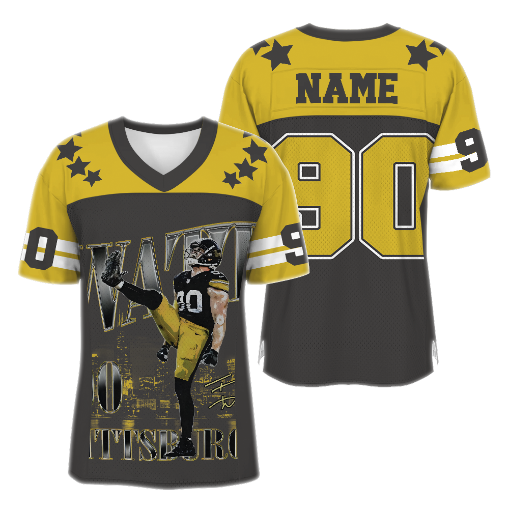 Custom T. J. Watt Football Jersey, Texas Football Jersey