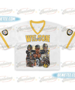 Alternative view of Russell Wilson Croptop Mesh Football, New York Croptop Mesh Football
