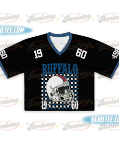Alternative view of Buffalo Game Day Croptop Mesh Football, Bills Game Day Croptop Mesh Football