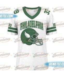 Alternative view of Philadelphia Game Day Football Jersey, Retro Clipart Football Jersey