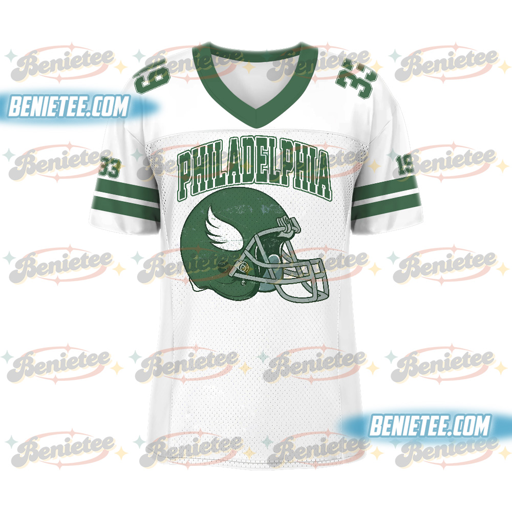 Philadelphia Game Day Football Jersey, Retro Clipart Football Jersey - Image 2