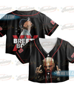 Personalized Chris Brown Tour CropTop Baseball Jersey, Breezy Bowl XX Music Tour 2025 CropTop Baseball Jersey, Unisex Fan Gift
