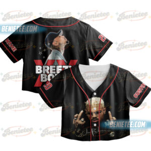Personalized Chris Brown Tour CropTop Baseball Jersey, Breezy Bowl XX Music Tour 2025 CropTop Baseball Jersey, Unisex Fan Gift
