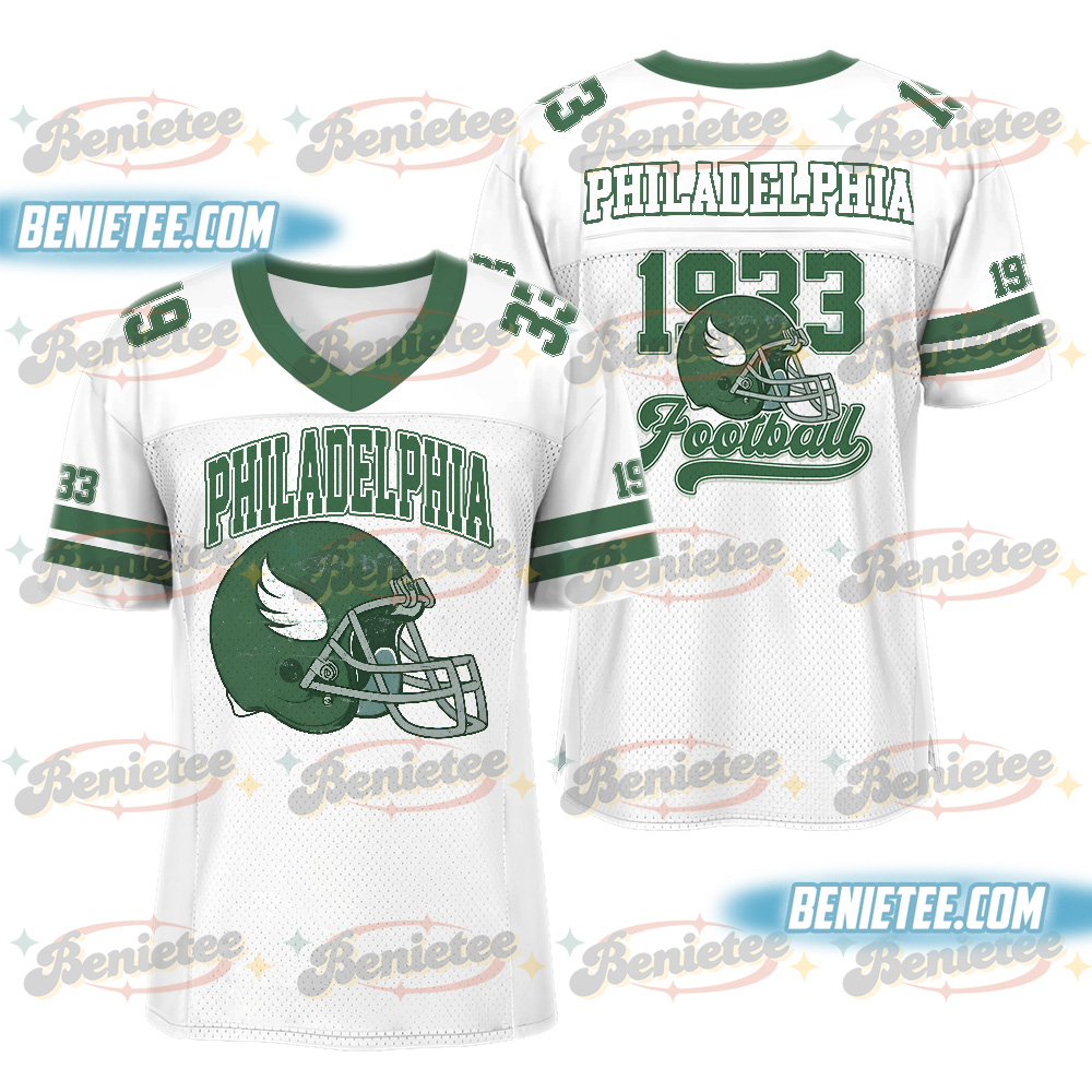 Philadelphia Game Day Football Jersey, Retro Clipart Football Jersey
