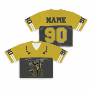 Custom T. J. Watt Croptop Mesh Football, Texas Croptop Mesh Football