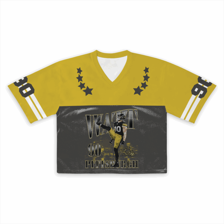 Alternative view of Custom T. J. Watt Croptop Mesh Football, Texas Croptop Mesh Football