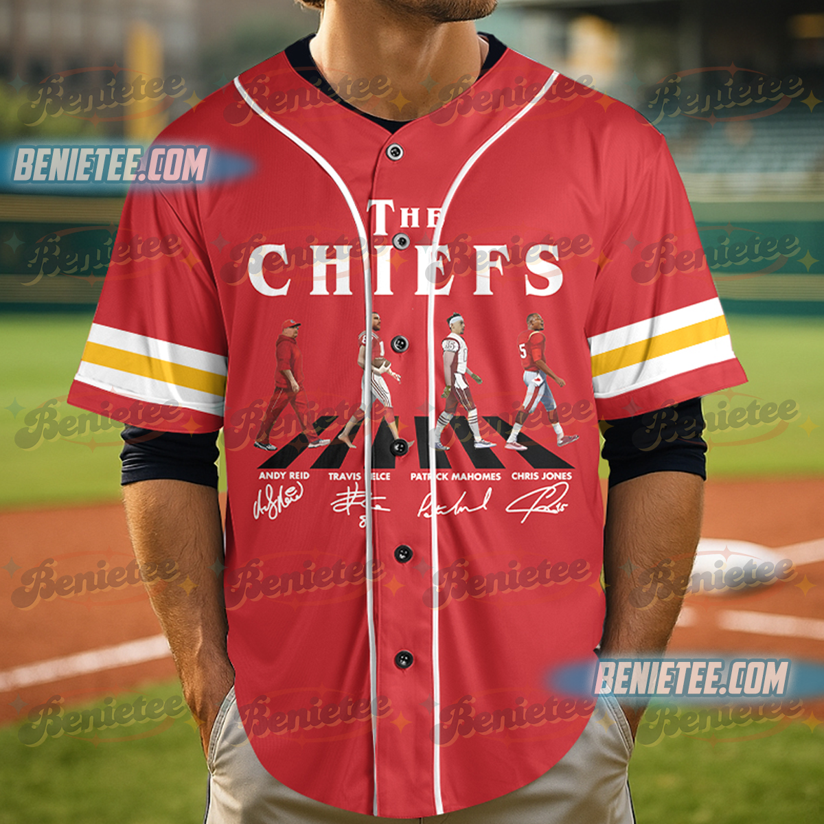 Kansas City Chiefs Team Baseball Jersey, Game Day Baseball Jersey - Image 4